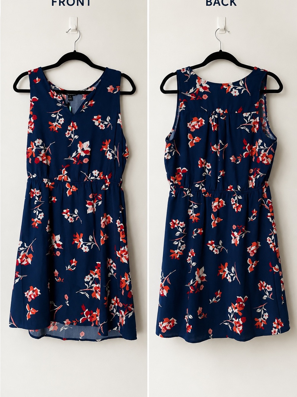 41 Hawthorn Navy Floral Sleeveless Dress